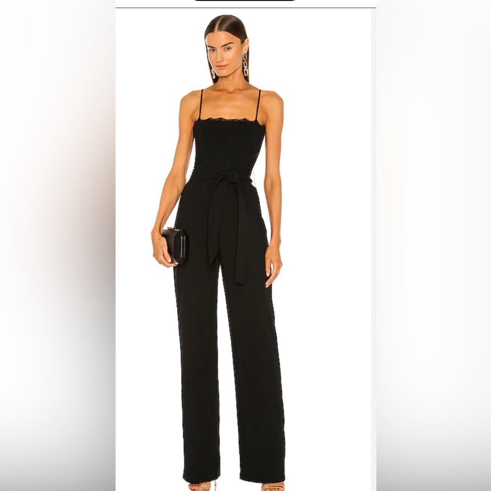 Karina Grimaldi- lace belted jumpsuit